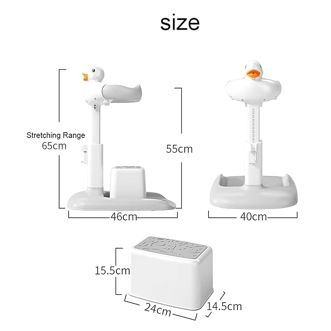 Baby Bath Tub with Stand, Baby Hug Bath Tower for Standing Up Themselves, 0-48 Months Adjustable Size Toddler Shower Stand Support, Durable Baby Bath Aid, Free Mother Hands