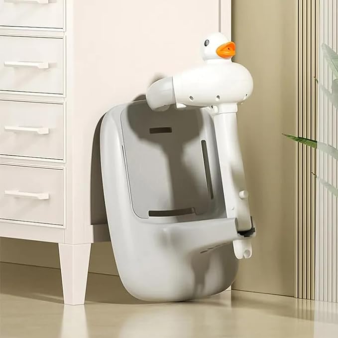 Baby Bath Tub with Stand, Baby Hug Bath Tower for Standing Up Themselves, 0-48 Months Adjustable Size Toddler Shower Stand Support, Durable Baby Bath Aid, Free Mother Hands