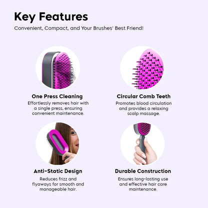 Self-Cleaning Hair Brush