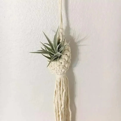 Urooz Macrame Cotton Boho Plant Hanger Rope Flower Pot Holder For Indoor Outdoor Balcony Gardening  