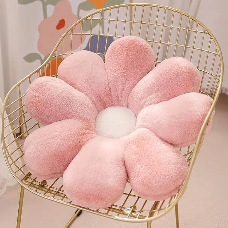 RVA Cute Sunflower Shaped Throw Pillows Preppy Decorative Pillows Cushion for Girls Bed Room Couch Sofa Chair Aesthetic Decor 