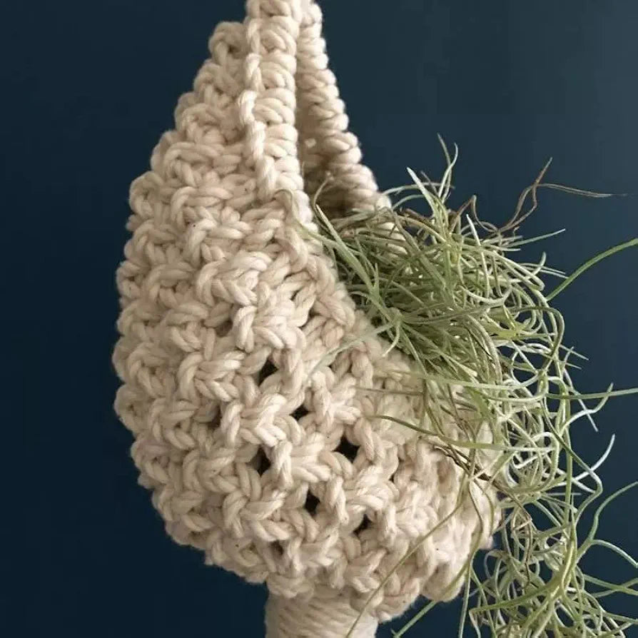 Urooz Macrame Cotton Boho Plant Hanger Rope Flower Pot Holder For Indoor Outdoor Balcony Gardening  