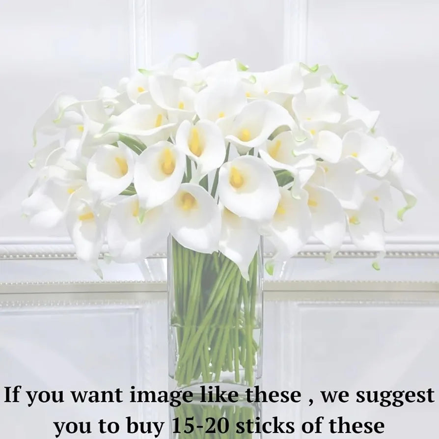 SATYAM KRAFT 10 Pcs Artificial Tulip Flowers Bunches for Vase, Home Decoration Items, Table Top, Bedroom, Office, Living Room Corner, Wedding, Party Decorative Gift Set  