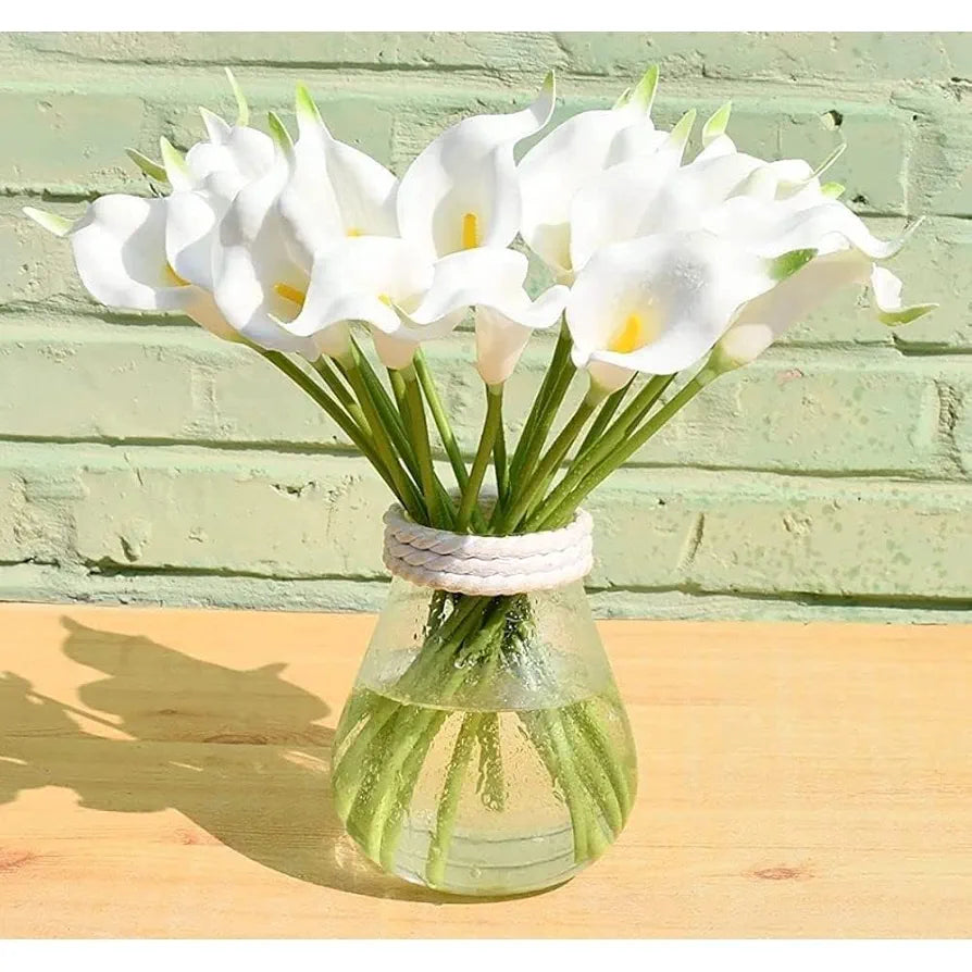 SATYAM KRAFT 10 Pcs Artificial Tulip Flowers Bunches for Vase, Home Decoration Items, Table Top, Bedroom, Office, Living Room Corner, Wedding, Party Decorative Gift Set  