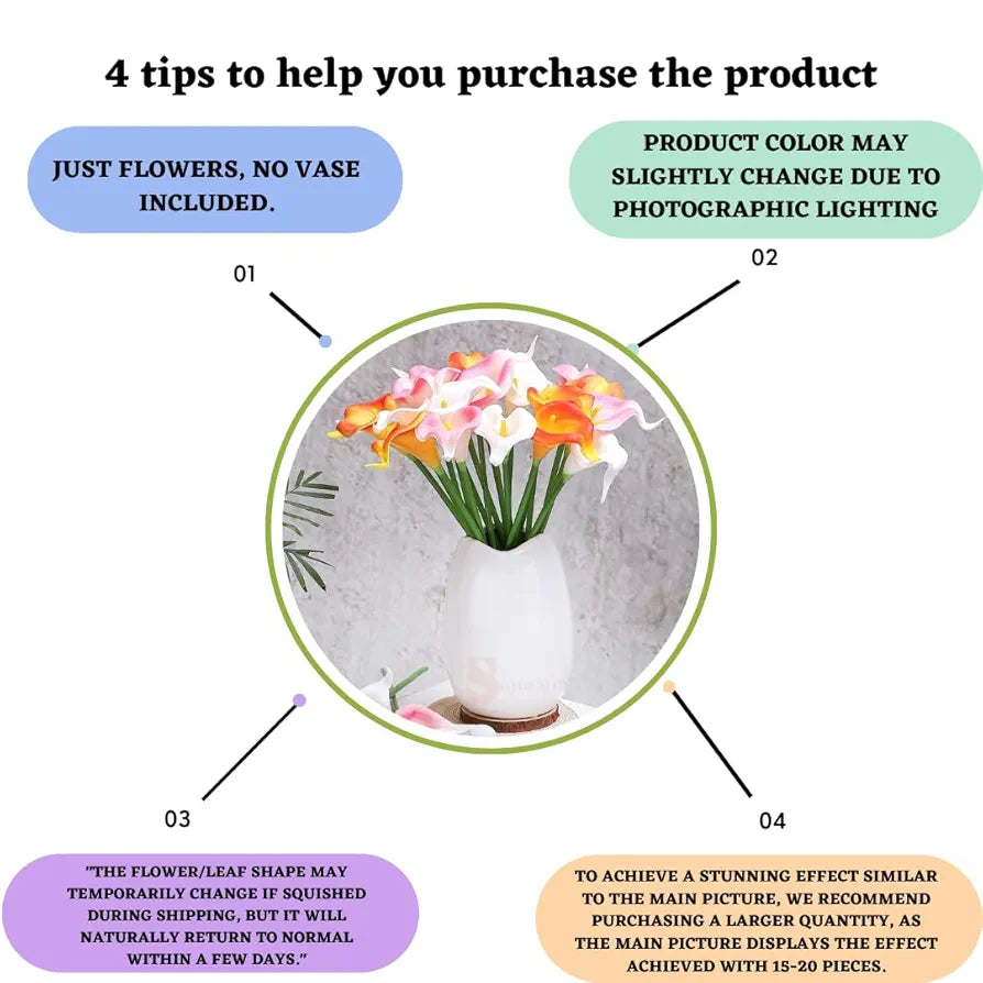 SATYAM KRAFT 10 Pcs Artificial Tulip Flowers Bunches for Vase, Home Decoration Items, Table Top, Bedroom, Office, Living Room Corner, Wedding, Party Decorative Gift Set  