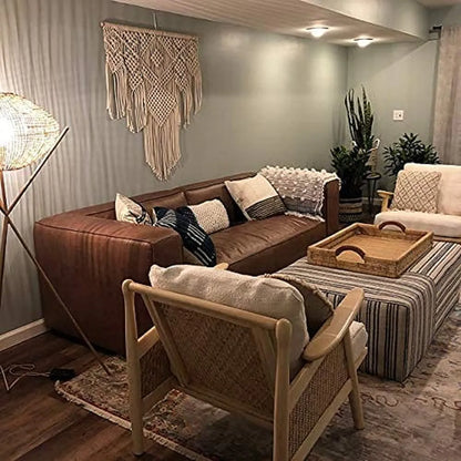 Dxyz Extra Large Macrame Cotton Rope Handmade Wall Hanging Tapestry, Abstract, Beige - 96.52 Cm