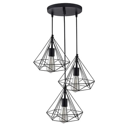 Homesake Hanging Light Diamond Cluster-Modern Ceiling Pendant Light for Home Decoration, Living Room,Bedroom, and Dining Room, Stylish Chandelier, Contemporary Interior Design, Pack of 1, 