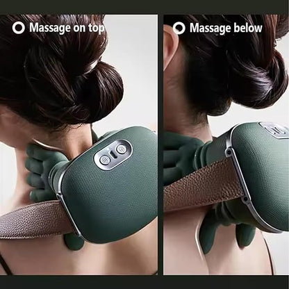 Shoulder and Neck Massager, Neck Massager for Pain Relief Deep Tissue with Two-Speed Temperature Adjustment Dual