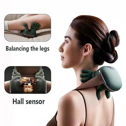 Shoulder and Neck Massager, Neck Massager for Pain Relief Deep Tissue with Two-Speed Temperature Adjustment Dual