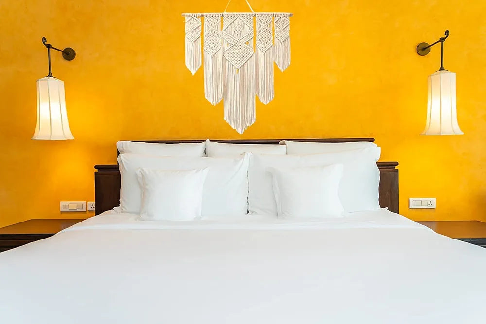 Dxyz Extra Large Macrame Cotton Rope Handmade Wall Hanging Tapestry, Abstract, Beige - 96.52 Cm