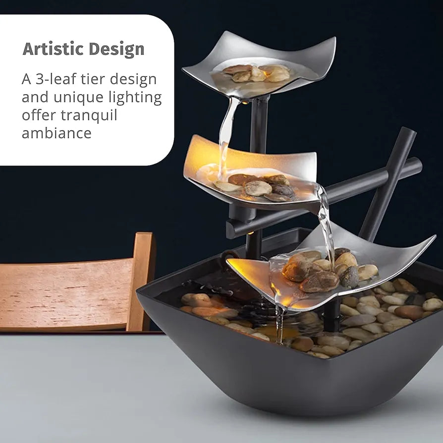 The Artment Your Artistic Apartment Modern Art Zen Water Fountain for Decor | Showpiece Fountain for Living Room, Table Decor, Bedroom, Office - 20 CM