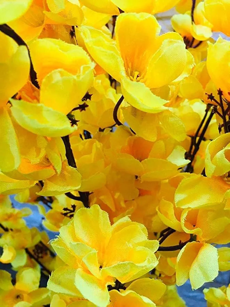 Coolkart Beautiful Orchid Cherry Peach Blossom Flower Bunch for Vase for Home Decor, Office Decor, Hotel  - Set of 2, 14 Sticks