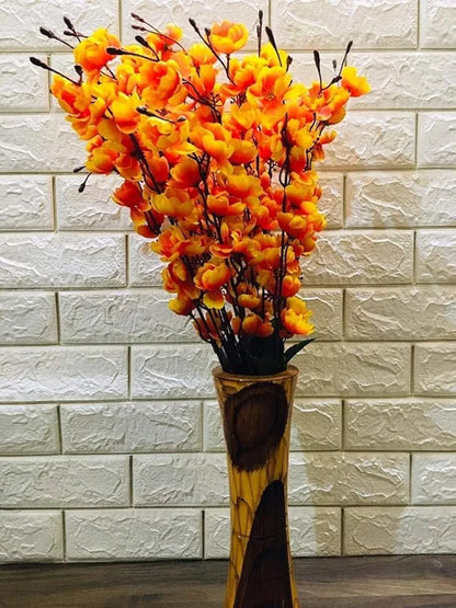 Coolkart Beautiful Orchid Cherry Peach Blossom Flower Bunch for Vase for Home Decor, Office Decor, Hotel  - Set of 2, 14 Sticks