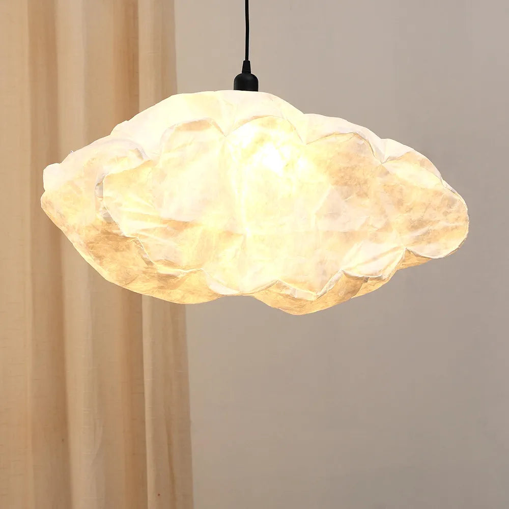 FIG Living Cloud Pendant Lamp for Living Room, Bedroom, Dining & Study | 57 x 17 x 22 cm | Specially Handcrafted Synthetic Material | Dreamy Ambient Lighting | Modern Ceiling Chandelier 