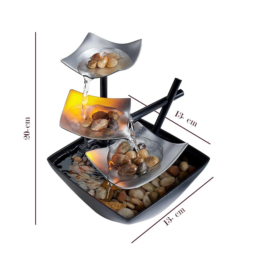 The Artment Your Artistic Apartment Modern Art Zen Water Fountain for Decor | Showpiece Fountain for Living Room, Table Decor, Bedroom, Office - 20 CM