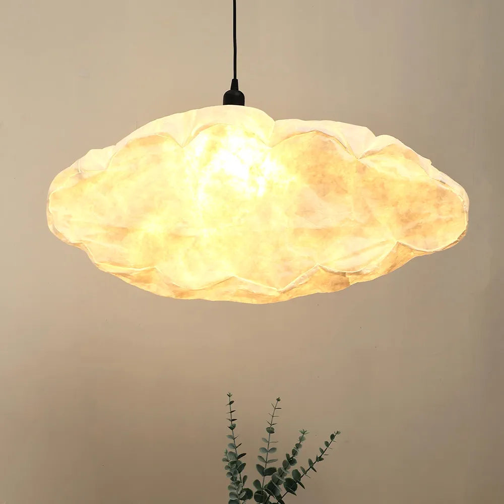 FIG Living Cloud Pendant Lamp for Living Room, Bedroom, Dining & Study | 57 x 17 x 22 cm | Specially Handcrafted Synthetic Material | Dreamy Ambient Lighting | Modern Ceiling Chandelier 