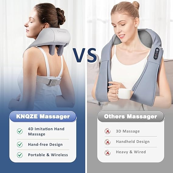 Neck and Back Massager for Cervical Pain Relief with Heating, Body Massagers for Aches and Relief, Electric 5D Cervical Massage Machine for Deep Tissue Neck, Back, Shoulder, Waist and Legs