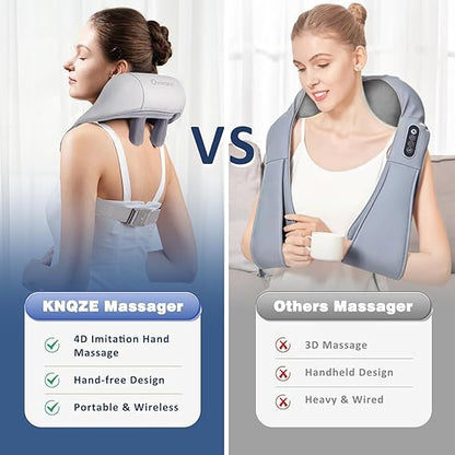 Neck and Back Massager for Cervical Pain Relief with Heating, Body Massagers for Aches and Relief, Electric 5D Cervical Massage Machine for Deep Tissue Neck, Back, Shoulder, Waist and Legs