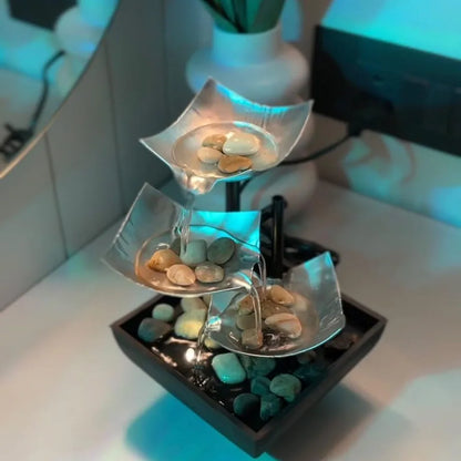 The Artment Your Artistic Apartment Modern Art Zen Water Fountain for Decor | Showpiece Fountain for Living Room, Table Decor, Bedroom, Office - 20 CM