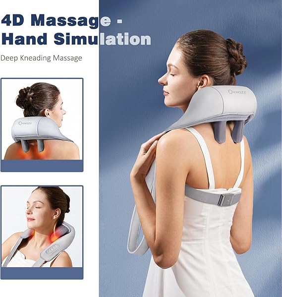Neck and Back Massager for Cervical Pain Relief with Heating, Body Massagers for Aches and Relief, Electric 5D Cervical Massage Machine for Deep Tissue Neck, Back, Shoulder, Waist and Legs