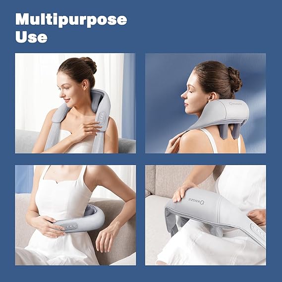 Neck and Back Massager for Cervical Pain Relief with Heating, Body Massagers for Aches and Relief, Electric 5D Cervical Massage Machine for Deep Tissue Neck, Back, Shoulder, Waist and Legs