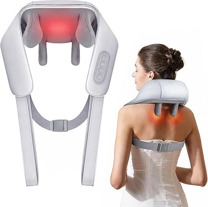 Neck and Back Massager for Cervical Pain Relief with Heating, Body Massagers for Aches and Relief, Electric 5D Cervical Massage Machine for Deep Tissue Neck, Back, Shoulder, Waist and Legs