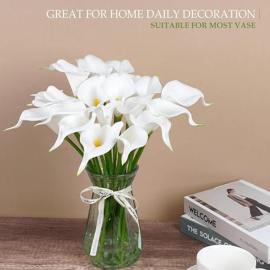 SATYAM KRAFT 10 Pcs Artificial Tulip Flowers Bunches for Vase, Home Decoration Items, Table Top, Bedroom, Office, Living Room Corner, Wedding, Party Decorative Gift Set  