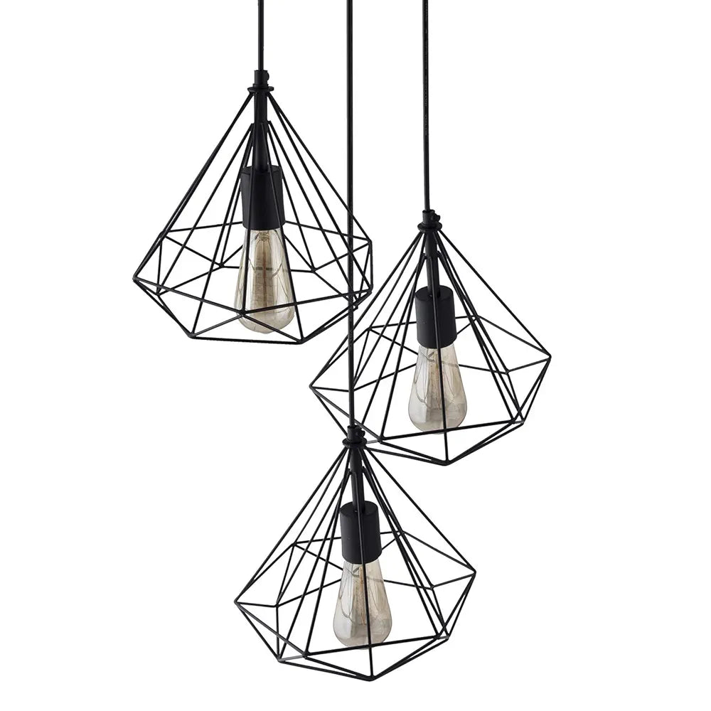Homesake Hanging Light Diamond Cluster-Modern Ceiling Pendant Light for Home Decoration, Living Room,Bedroom, and Dining Room, Stylish Chandelier, Contemporary Interior Design, Pack of 1, 
