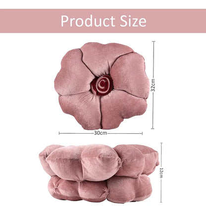 Kuber Industries Pack of 2 Rose Shape 13 Inches Decorative Plushie Cushions for Sofa & Bed | Head Rest & Soft Cushion Pillow for Car & Room Decoration | Rose Pink