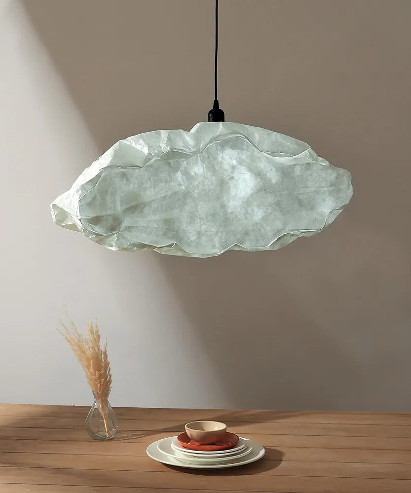 FIG Living Cloud Pendant Lamp for Living Room, Bedroom, Dining & Study | 57 x 17 x 22 cm | Specially Handcrafted Synthetic Material | Dreamy Ambient Lighting | Modern Ceiling Chandelier 