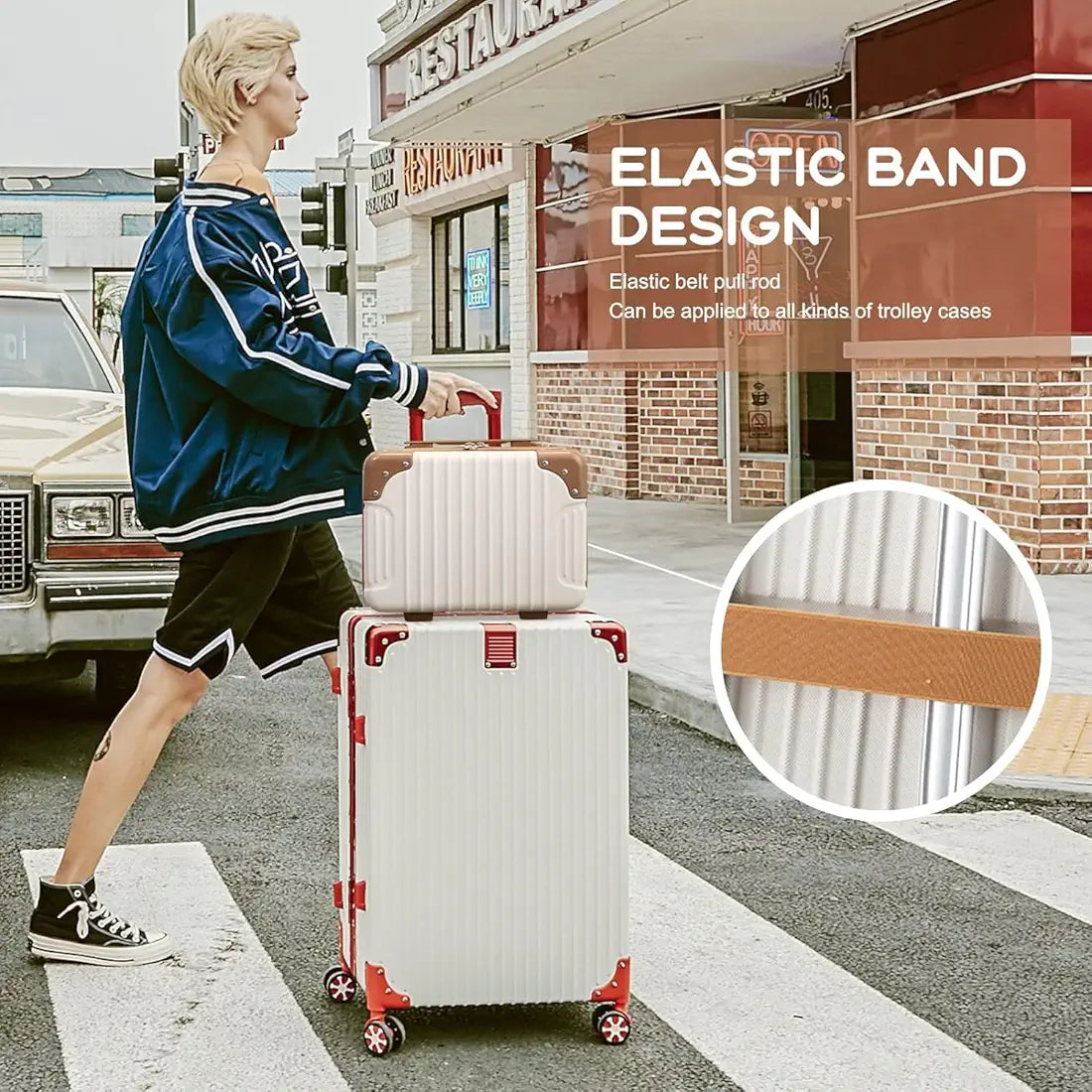 Yagzon ABS Hard Shell Cosmetic Travel Hand Luggage Portable Carrying Makeup Case Suitcase Organizer Box Vanity Mini Suitcase 14'' Books, Bottles, Clothes, Small Accessory Bag, 30 cm, No Wheels, Brown